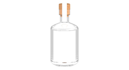 3D MOCK UP GLASS BOTTLE FOR DRINKS