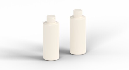 3D MOCK UP MATTE PLASTIC LOTION BOTTLE