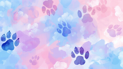 Clip art of cute paw paw - obrazy, fototapety, plakaty