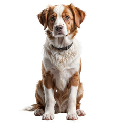 Studio portrait of a purebred dog sitting on a transparent background
