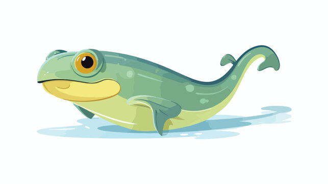 Illustration of a tadpole 2d flat cartoon vactor il