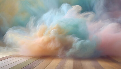 Abstract billowing smoke creating a cloudlike effect against for background on digital art concept, Generative AI. - 781429514