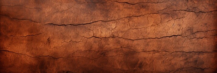 Rustic Brown Cracked Earth Surface, Natural Patterns. Detailed Crackled Clay Texture. Generative AI