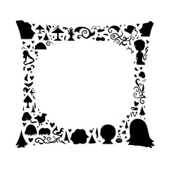 frame, floral, flower, illustration, design, vector, decoration, ornament, vintage, paper, pattern, border, leaf, art, nature, grunge, card, old, plant, scroll, wallpaper, retro, silhouette, decor, an