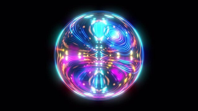 Computer graphics of a crazy New Year's kaleidoscope.