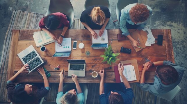 A Team Engaged in Strategy Planning