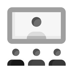Video Chat Call Business Meeting Flat Icon
