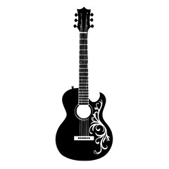 Naklejka premium Bass Guitar Svg, Guitar png, Guitar Silhouette, Guitar Shape SVG, Guitar SVG, Guitarist PNG, Guitarist Vector, Guitar Player Vector, Music Svg, Guitarist SVG, Musician SVG, Guitarist Clipart, Music No