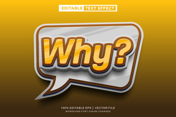 Why? text effect, editable text template