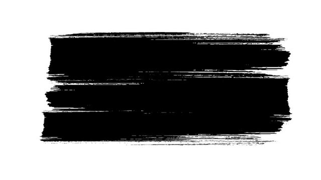 Ink brush paint stroke stock animation