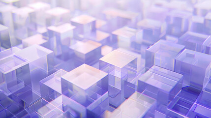 Obraz premium Transparent technology isometric flooring with frosted glass white acrylic material