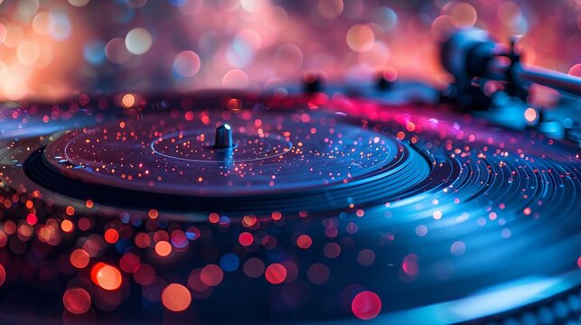 Stars flickering to the beat of the nights playlist, a cosmic disco, isolate on soft color background