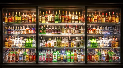 Plexiglas foto achterwand Wine chiller cabinet in alcohol cellar © Kondor83