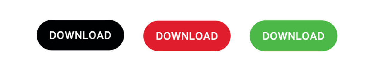 download, icon, fill, stroke, black button isolated on white background