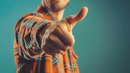 Assertive Individual Pointing Finger with Confidence