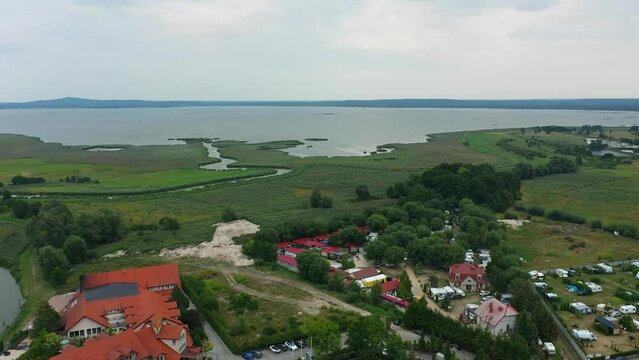Beautiful Landscape Lake Gardno Rowy Piekny Krajobraz Aerial View Poland