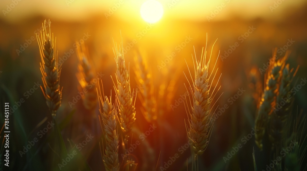 Wall mural the golden wheat field