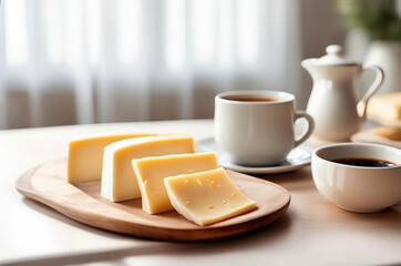 Fototapeta na wymiar slices of cheese with mold