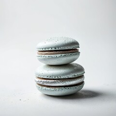 macaroons on wooden background