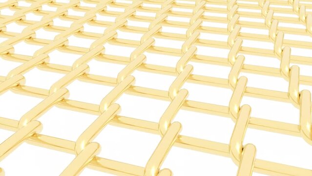 Gold grid on white back intro able to loop endless