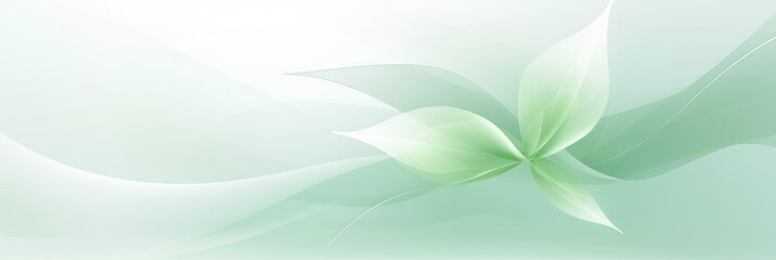 Clean energy concept as abstract flower leaves background, light green color, banner, copy space, blurred - 781454992