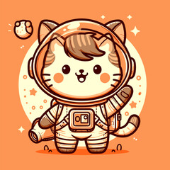 Orange Universe and the Adventurous Cat