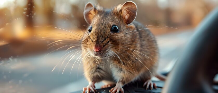 Rodent Engine Trouble: Prevention Tips & Fixes. Concept Rodent Prevention, Engine Troubleshooting, Vehicle Maintenance, Pest Control, DIY Repairs