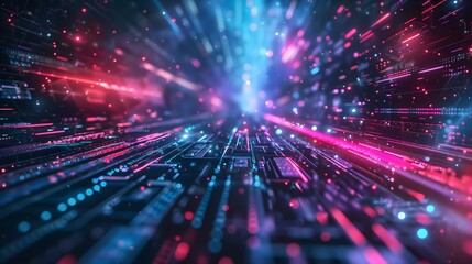 Obraz premium Data information flow