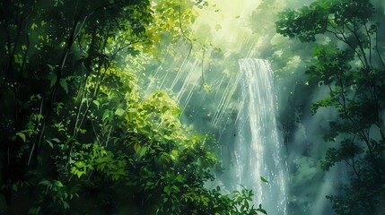 Enchanted Waterfall Haven./n