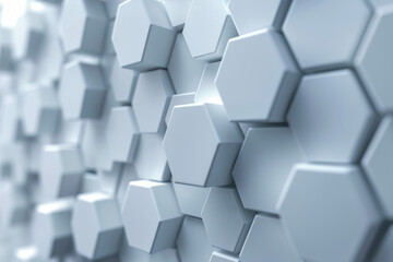 Abstract minimalistic wall made of hexagons