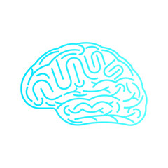 Brain. Human Brain. Creativity and Intelligence Concept. Vector Illustration.