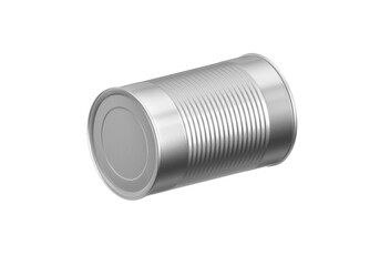 One closed tin can, transparent background