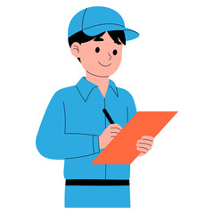 delivery person delivering a package