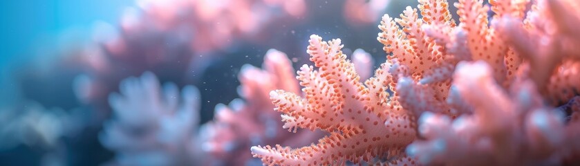 A minimalist style of an ocean coral  - obrazy, fototapety, plakaty