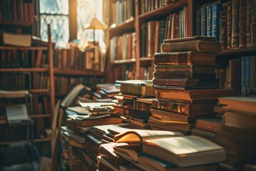 The transition of information resources from books, AI generated