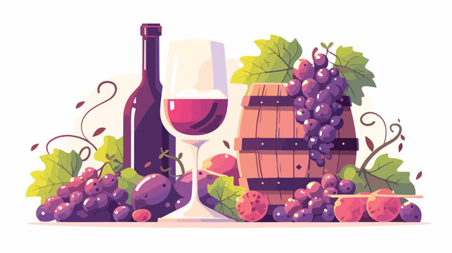 Imagen vectorial icono de copa de vino con fondo bl