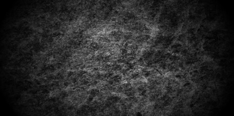 Obraz premium Old wall stone for dark black distressed grunge background wallpaper rough concrete wall. Abstract black stone wall texture grunge rock surface. dark gray background backdrop. wide panoramic banner.