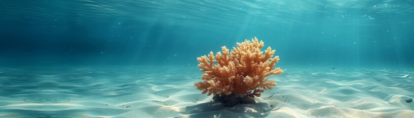 Naklejka na ściany i meble A minimalist style of an ocean coral 