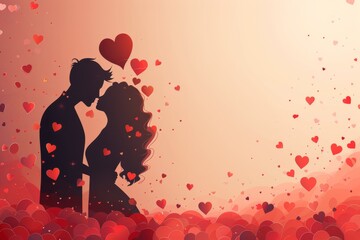 Celebrating Love with Artistic Flair: From Romantic Designs to Emotional Comfort, Explore the Psychological Fulfillment of Love - obrazy, fototapety, plakaty
