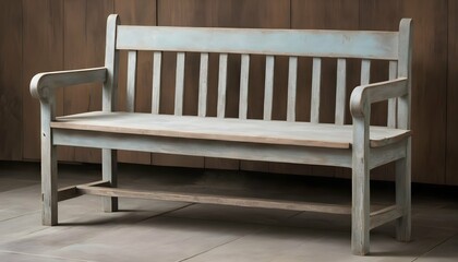 A-Rustic-Wooden-Bench-With-A-Distressed-Finish- 2