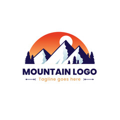 Mountain  logo design vector elegant label design badge design
