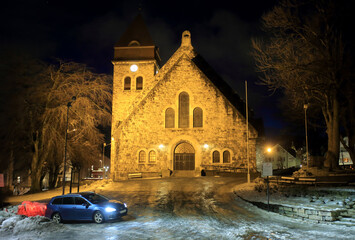 The parish church in Alesund, Norway. - obrazy, fototapety, plakaty