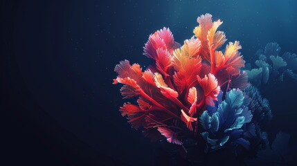 A minimalist style of an ocean coral 