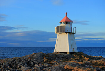 Lighthouse at Vigra island, Norway. - 781466791