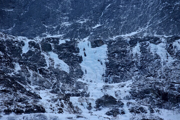 Trollveggen mountains in winter (Norway). - 781468528