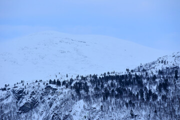 Winter mountains near Bjorli, Norway. - 781468759