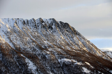 Winter mountains near Gamlem (More og Romsdal, Norway). - 781469187