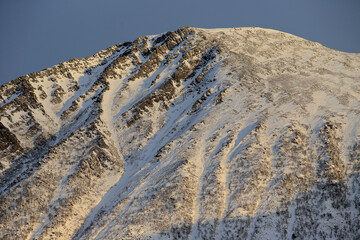 Winter mountains near Gamlem (More og Romsdal, Norway). - 781469194
