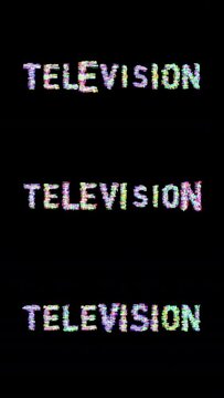 the word watch telelvision made from 100s of videos of changing vintage televisions in vertical