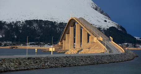 Lepsoybrua bridge near Gamlem (More og Romsdal, Norway). - 781469332